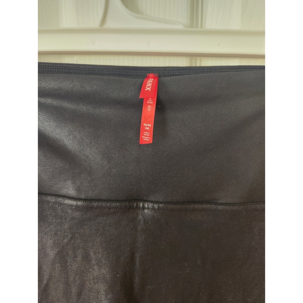 SPANX Faux Leather Leggings Black Size M Medium High Rise Shaping Control - Picture 4 of 8